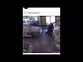 Man drive through automatic door