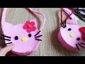 How to make Kitty purse วิธีทำกระเป๋าเหมียวคิตตี้แคท #diy