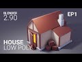 EP1 | Low Poly House | Game-ready asset creation in Blender 2.90 | 3d Game Design | Lowpoly 3d Art