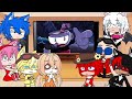 Sonic Characters React To Friday Night Funkin VS INDIE CROSS // BENDY - CUPHEAD - SANS // *FULL*