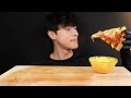 ASMR MUKBANG CHEESE PIZZA & CHEESE BURGER & ONION RINGS & FRIES EATING SOUNDS (CHEESE SAUCE)