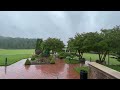 Heavy Rains With Relaxing Music: The Grandover Hotel Resort Courtyard! #relaxingmusic #rain #usa