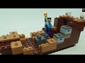 Lego Minecraft NOOB vs PRO - First Night HOUSE Build Challenge - Animation