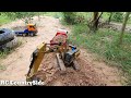 Road Construction, RC Bruder MAN TGS dump truck, Excavator and Bulldozer loading old dirt Ep1 Part 4