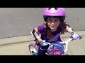 4 year old teaches how to ride a bike without training wheels