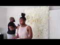 VLOG: DIY FLOWER WALL FOR MY WEDDING | Tamra Sade