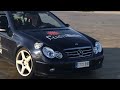 Mercedes sportcoupe drift and exhaust sound