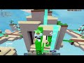 Playing Skywars with my friend in bedwars! (WE BEAT 2 HACKERS)