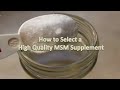 What is MSM?  A Dietary Sulfur Based Anti-Inflammatory Supplement