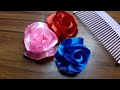 Amazing ribbon flower trick : how to make Ribbon Roses easy with hair comb - DIY