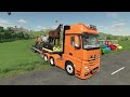 TRANSPORT OF COLORS ! GIANT HORSE LOADING ON LOW LOADER with MINI TRACTORS ! Farming Simulator 22