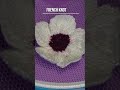 3D White Flower Wool Flower Hand Embroidery - Stumpwork