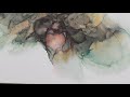 Alcohol Ink Painting - Brush Fracture Technique with 2 colors - Relax Chill Watch Me Paint and Learn