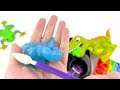 Satisfying Video l How To Make Playdoh Rainbow Slime With Fruits ASMR