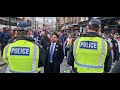 St George's day kicking off with the police. Lawrence Fox tells police  f..k you #stgeorgesday