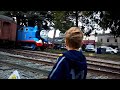Thomas at the Train Museum.