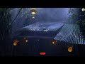 Sleeping Flute Music With Natural Raining Sound ♪  meditation to clear head and mind ♪ Deep Sleep