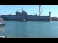 French Warship L9015 FS Dixmunde entering Portsmouth - 9th April, 2022