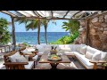 Outdoor Beachside Summer Cafe | Bossa Nova Jazz and Soothing Wave Sounds for Studying