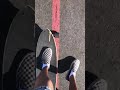 Skateboarding in Raiders Stadium parking lot