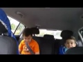 Jose and Sebastian dancing in the car! :)