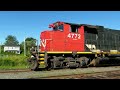 CN trains working at Autoport Dartmouth NS 4 August 2013