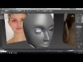 3ds max face modeling (low poly)