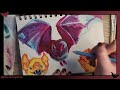 Relaxing paint with me | painting cute bats with gouache ASMR