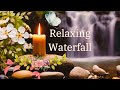 Waterfall Sounds Candle Meditation Candle Burning Nature Sounds Stress Relief  #Sleep #spa