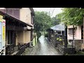 Heavy rain Enoshima early morning walk, Japan [4K HDR]
