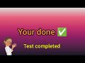 Take a test 3(Needs to be completed)