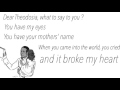 Dear Theodosia - Hamilton - Lyric Video