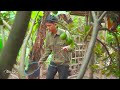 Free life - building bamboo houses for Mora & Cola - Gardening and sowing red mustard seeds |Tieu Ca