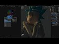 Bringing Rick Sanchez Into 3D I Blender4.2 Timelapse