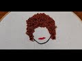 Curly Hair 3D Hand Embroidery