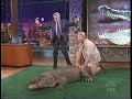 Jay Leno almost bitten by Alligator - Steve Irwin 2002