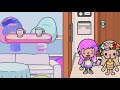 one girl is ugly she buy rainbow hair one Ather girl went to get rainbow hair /sad story toca boca