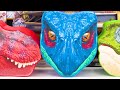 Unboxing Review Jurassic World ASMR | Dinosaur Kinder Eggs LOCK, Therizinosaurus Mask, Indoraptor