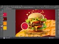 Illustrator CC Tutorial | Graphic Design | Professional Fast Food Poster Design ⚡