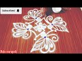 #easy flower rangoli design for beginners with 6-2-2 dots.. //daily muggulu