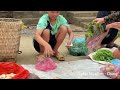 Orphan boy efforts - Harvesting Bananas, picking up wild vegetables to sell for haircuts