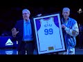 George Mikan Lakers Jersey Retirement Ceremony