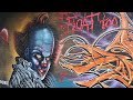 GRAFFITI - Pennywise Halloween wall, Nerv & Dire.