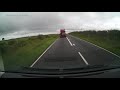 HGV dangerous overtake on solid white lines