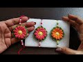 Crochet Popcorn stitch Flower Rakhi #flowerrakhi