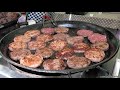 HUGE Pans of Burgers and Sausages. London Street Food