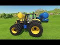 ROAD TRAIN OF COLORS! TRANSPORTING LAVENDER with GIANT TRACTORS & TESLA TRUCK! FS22