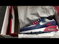 Air max 90 grime royal blue smoke grey unboxing and rating