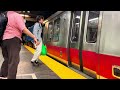 ⁴ᴷ⁶⁰ Exploring the MBTA Red Line in Boston (2023) - Including new CRRC Cars!