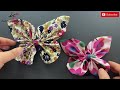 Easy Diy Large Fabric Butterfly Hair Clips | How to Make Fabric Butterflies | Butterfly Bow Hair Tie